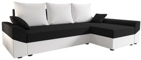 Sarok ülőgarnitúra Dusk L (fehér + fekete) (J). 1057002