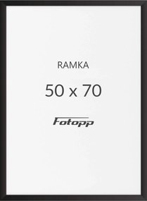 Képkeret Fekete 50x70cm fotókeret fotopp