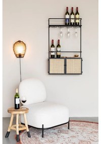 Fekete rattan bortartó szekrény Guuji - White Label