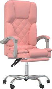vidaXL rózsaszín műbőr dönthető irodai masszázsszék