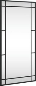 vidaXL fekete téglalap alakú vas fali tükör 40 x 80 cm