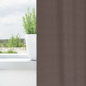 Függönyök függönyökkel 2 pcs sötétbarna 245x140cm Poliészter