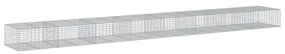 horganyzott vas gabion kosár fedéllel 800 x 100 x 50 cm