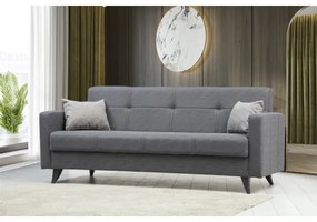 Háromüléses kihúzható kanapé KORFU sötétszürke