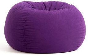 EMI gömb formájú lila velúr babzsákfotel