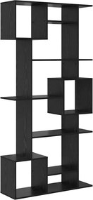 vidaXL Könyvespolc Fekete tölgy 92 x 29 x 188 cm Faanyag