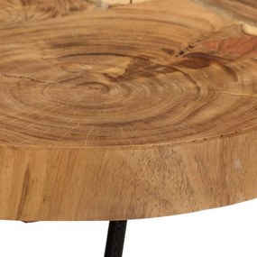 Tömör akácfa dohányzóasztal 6 rönkszelet 36 cm