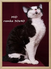 Klasszikus Képkeret Fali Fotókhoz 30X40 CM Fa Természetes Szín