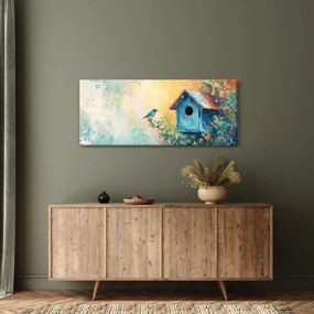 Kép - Madárház, akvarell (120x50 cm)