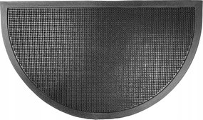 Lábtörlő Bejárati gumi félkör alakú mix matt fekete 45x75 cm