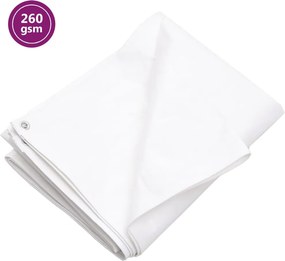 vidaXL fehér HDPE takaróponyva 260 g/m² 2 x 3 m