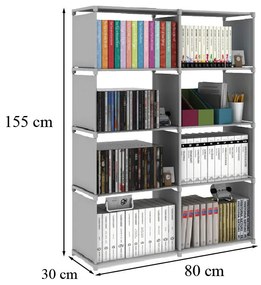 Könyves szekrény LKSZ-01 szürke
