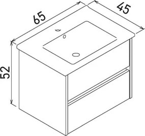 Arno mosdószekrény, 65 cm – TR785PNC1121