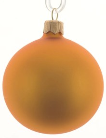 Üveg karácsonyi díszkészlet MATTE ARANY 7 cm arany, 6 db