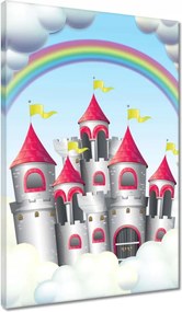 Vászonkép 40x60 Mesés kastély szivárvánnyal