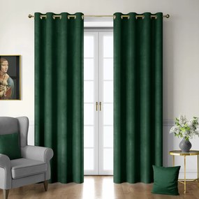 Bársony Függöny Velúr 140X240 Zöld