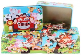 Fából készült Puzzle - Kotrógép 60db