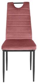 Sötét rózsaszín bársony étkezőszék szett 2 db-os Mandy – Støraa