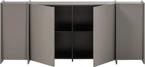 Szürke komód kőrisfa dekorral 200x85x44 cm Brock – WOOOD