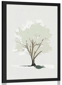 Plakát fa leheletnyi minimalizmussal