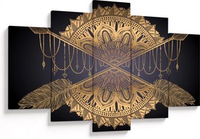 Kép - Arany mandala nyilakkal (150x105 cm)