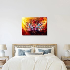 Kép - Merkaba szárnyakkal, absztrakció (üvegen) (70x50 cm)