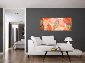 Festett őszi levelek képe (120x50 cm)