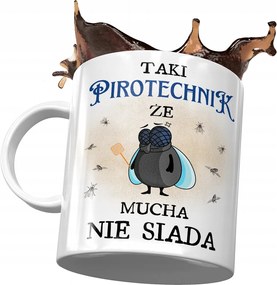 Pirotechnikus bögre, hogy a légy ne üljön le fényképes nyomattal