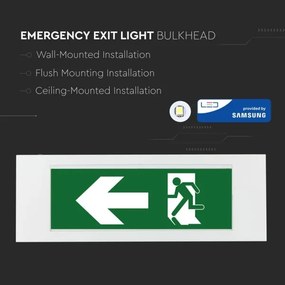 LED Vészvilágítás EMERGENCY EXIT LED/3,8W/230V 6000K