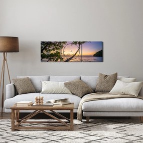 Kép a pálmafa a tengerparton (órával) (90x30 cm)