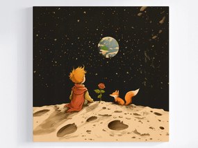 Poszter Gyerekek Kis Herceg Róka Bolygó Kozmosz 40x40