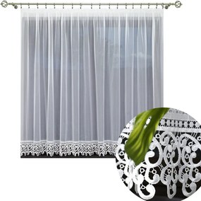 Függöny kész fátyol gipiurával 300x180 cm fehér