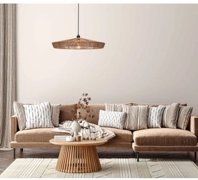 Lucide 10413/70/72 - Csillár zsinóron YUNKAI 1xE27/60W/230V átm. 70 cm barna