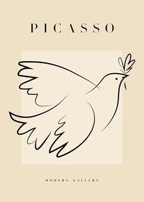 Picasso galamb szoba vonal Poszter 40x50cm #706
