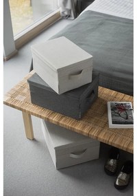 Bézs fedeles textil tárolódoboz 35x19x26 cm Soft Storage – Bigso Box of Sweden