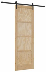 Csúszó Ajtó Természetes és fekete 78 x 232 cm