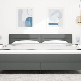 Fejtámla Vonalas Design Sötétszürke 180 cm Szövet