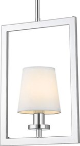 COSMOLIGHT P01007CH-WH LONDON Ernyős Függesztett Lámpa Fehér, Króm E14 IP20