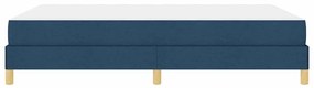 Boxrugós ágy Kék és Barna 160 x 200 cm Textil és mérnöki fa