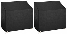 2 db polietilén kerti pad huzat 8 fűzőlyukkal 130x70x70/88 cm