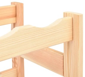 Fenyőfa bortartó állvány 12 palackhoz