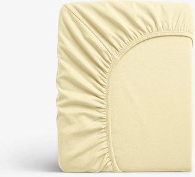 Goldea jersey gumis lepedő - banán sárga 200 x 220 cm