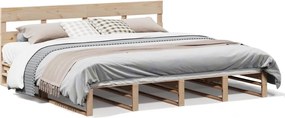 vidaXL tömör fenyőfa ágy matrac nélkül 200 x 200 cm
