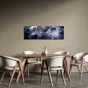 Vízcseppekkel ellátott gyümölcs képe (órával) (90x30 cm)