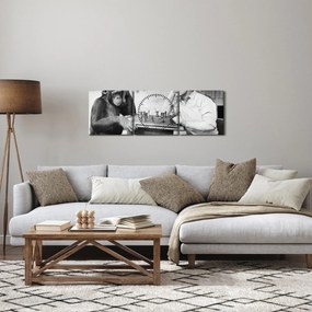 Kép - Cirkusz 2 (órával) (90x30 cm)