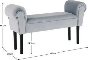 Lóca, Velvet szövet, világosszürke /fekete, BURDA