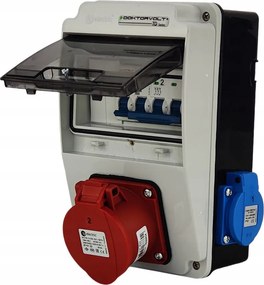 Építőipari kapcsolószekrény 16A 2x230V erbetka kompakt védett doboz