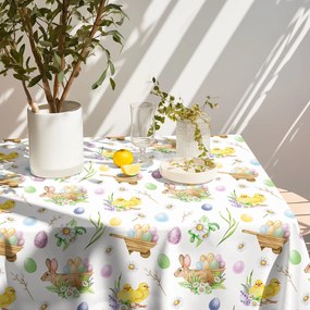 Goldea húsvéti szögletes teflonos asztalterítő - húsvéti szimbólumok 80 x 80 cm