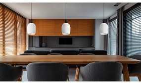 Kábelre függesztett csillár WOLKEN 1xE27/40W/230V fehér/fekete