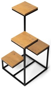 KASKADA virágtartó állvány 79x40 cm fekete/barna